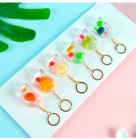 Porte-clés pendentif en PVC, simulation de bâtonnet de glace, modèle miniature de jouet alimentaire DIY, décoration de sac