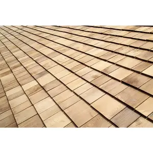 Custom Light Weight Red Cedar Wood Shingles Building Materials Wooden Roofing Tile Cedar Shingles