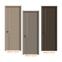 Porte en bois massif moderne avec surface finie en cristal de carbone pour usage intérieur dans le salon, la salle de bain, la cuisine - Sans peinture