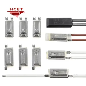 ترموستات مزدوج معدني من سلسلة HCET VA1 يعمل بالتزحلق لحماية درجة الحرارة من زيادة التسخين حتى 60 درجة مفتاح حرارة لسخان الأشعة
