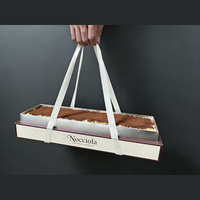 Boîte d'emballage de tiramisu de luxe personnalisée avec impression sur mesure, boîte à gâteau pliable en carton avec découpeur en acrylique