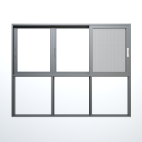 Ventana Corredera de Vidrio y Aluminio de Seguridad Templada, Suave, Silenciosa, Antipinzamiento, de Fácil Deslizamiento, Directo de Fábrica, para Habitación Infantil