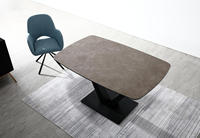 Table à manger et chaise en marbre de style italien, avec fonction étendu, pour salle à manger