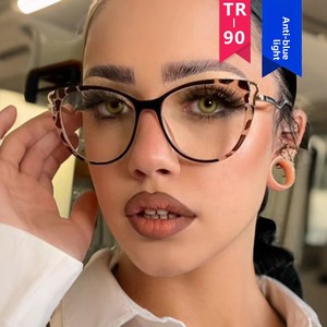 Montatura per Occhiali TR90 Anti Luce Blu a <span class=keywords><strong>Occhio</strong></span> di <span class=keywords><strong>Gatto</strong></span>, Prezzo all'Ingrosso, Nuova Forma Concava Rossa alla Moda per Donna - Product Image 2