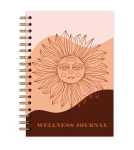 Custom Printing Wellness Planner A4 A5 A6 Workbook Diary Notebook Affirmation journal Free Sample Book Printing Binding