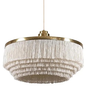 Lustre rond à pompons noir, lampe LED à économie d'énergie, six têtes, pour l'éclairage de la salle à manger à la maison - Product Image 2