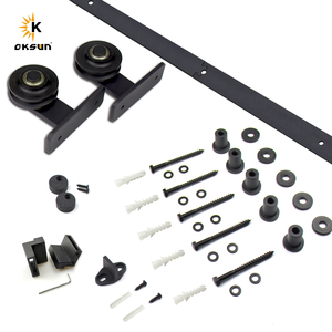 Kit Hardware per Porte Scorrevoli in Acciaio al Carbonio Resistente per Esterni Oksun, Binari Impermeabili per Porte in Legno, Kit Hardware per Porte Scorrevoli - Product Image 2