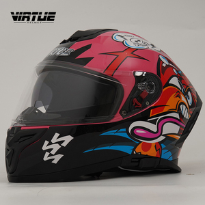 <span class=keywords><strong>Casque</strong></span> de moto <span class=keywords><strong>intégral</strong></span> certifié VIRTUE ECE - Nouveau décalcomanie tendance en forme de chaîne de <span class=keywords><strong>chien</strong></span>, <span class=keywords><strong>casque</strong></span> de sécurité élégant <span class=keywords><strong>pour</strong></span> les motards - Product Image 2