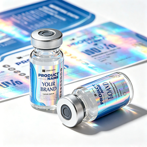 Etichette Adesive Olografiche Personalizzate con Stampa a Caldo Argento Lucido, <span class=keywords><strong>Adesivi</strong></span> ad Alta Aderenza <span class=keywords><strong>per</strong></span> Cosmetici, Farmaci, Peptidi e Prodotti Liofilizzati - Product Image 5