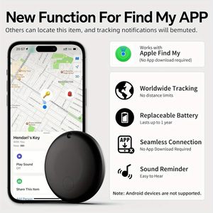 Miuxgio Mini traceur GPS pour véhicules, autonomie de la batterie de 365 jours, contrôle par application, compatible Ios, matériau plastique - Product Image 2