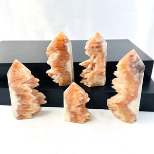 Penjualan terlaris batu kristal alami dipoles batu permata serigala gigi kalsit kasar poin untuk hadiah - Product Image 3