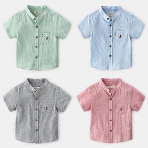 Camiseta de Algodón a Cuadros para Niños, con Botones, Cuello Alto, Personalizada, de un Proveedor Chino - Product Image 1