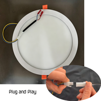 Panneaux solaires LED pour puits de lumière, 2 pièces de 300 mm, avec capteur radar, éclairage de plafond pour intérieur, maison et bureau, économie d'énergie