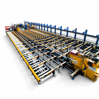 Table de refroidissement pour extrusion d'aluminium 600T, 38KW 380V, avec table de dévidage PLC et ligne de convoyage avec tireur pour le marché africain