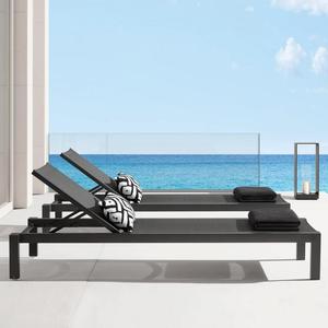 Chaise longue moderne d'extérieur imperméable et anti-agachement pour patio, plage, <span class=keywords><strong>villa</strong></span> et hôtels <span class=keywords><strong>B</strong></span>&<span class=keywords><strong>B</strong></span> - Mobilier en alliage d'aluminium - Product Image 3