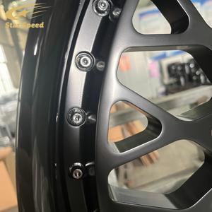 SS forjado 2 piezas 8x6,5 ruedas de plato profundo negras personalizadas para RAM 3500 Ford F250 F350 GMC Sierra 2500 Offroad 22 24 26 28 pulgadas llantas - Product Image 4