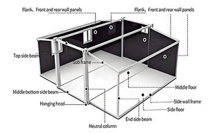 Abri modulaire de grande capacité, logement préfabriqué pour les besoins d'hébergement des groupes familiaux, maison conteneur extensible - Product Image 5