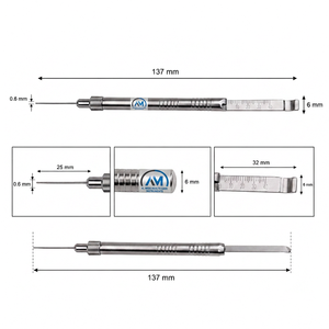 Medidor de Profundidad Manual de Precisión para Cirugía con Marcas de Escala y Cuerpo de Acero Inoxidable Clase II - Product Image 5