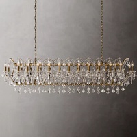 Lampes suspendues de haute qualité en Chine, luminaire de plafond intérieur, lustre rond en cristal de style Empire français Rococo pour salle à manger