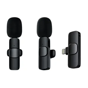 Solapa inalámbrica profesional tipo C, 1 y 2 receptor micrófonos para USB-C, transmisión en vivo, grabación de vídeo, venta al por menor y al por mayor
