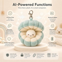 Boneka Gantungan Kunci Mutiara AI Shell 10cm, Figur Kawaii Super Lembut Seperti Awan, Isian Kapas PP, Gantungan Kunci Lucu