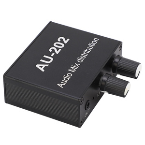 Mini <strong>Audio</strong> Distribution Mixer 2 in 2 Out Stereo Magnifier Distributor with Power Adapter 100-240V EU Plug - Product Image 6