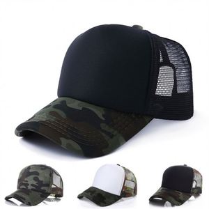 Custom Leather Patch Trucker Hats Laser Engraved Personalized Snapback Business Merch Company Logo Baseball Cap - Product Image 2