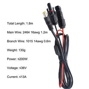 สายเชื่อมต่อแผงโซลาร์เซลล์แบบกำหนดเอง MC-four ถึง DC8mm DC7909 ตัวผู้ สายทองแดงแท้ สำหรับระบบพลังงานแสงอาทิตย์แบบพกพา Ecoflow - Product Image 2