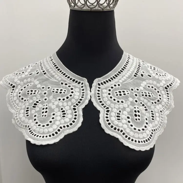 MSBJ0395 Stock Hot Ladies Fashion Accessory Hollow-out Water Soluble Lace Embroidery False Neck Collar