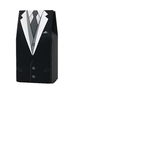 Dossiers en carton recyclables pour dragées de mariage avec ruban, pour la mariée et le marié, décorations pour fête prénuptiale et anniversaire - Product Image 4