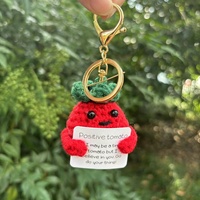Porte-clés amusant en forme d'épi de maïs, fait main en alliage, crocheté, pour le soutien émotionnel, jouet poupée de soutien émotionnel au design original