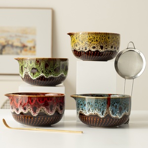 Ensemble de bols à matcha en porcelaine spéciale transfrontalière du Moyen-Orient, origine Dehua, style occidental, cérémonie du thé, durable, écologique - Product Image 1