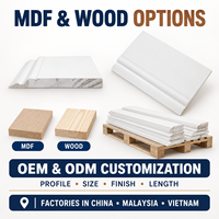Plinthe en pin et MDF pré-primée sur mesure pour moulures murales et de sol intérieures – Fabricant OEM/ODM