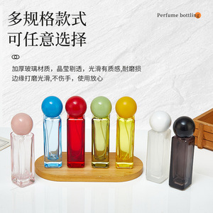 Wholesale available colored thickened glass <b>perfume</b> dispenser bottles, 30ml travel-portable pump spray <b>perfume</b> bottles. - Product Image 4