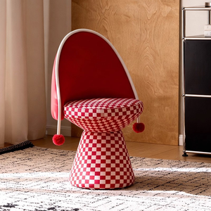 Poltrona Girevole Cappuccetto Rosso Longstar, Design Unico, Poltrona Moderna con Schienale Alto per Soggiorno - Product Image 3