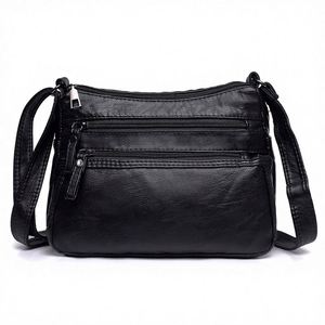 Nouveau sac à main grande capacité en similicuir litchi, style européen et américain, avec pompon, ensemble quatre pièces pour femme, sac à bandoulière vintage couleur unie - Product Image 2