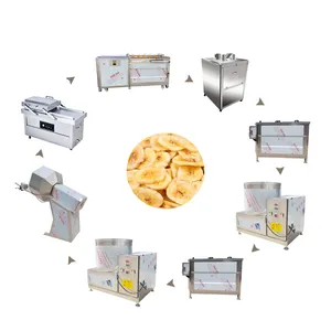 Full Automatic Fryer Production Line Philippine Plantain Chips Frying Making Machines Banana Chips Machine