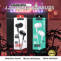 Headset Wired In-Ear Murah Grosir 3.5mm L29 Sport Earphone dengan Bass untuk Musik Stereo & Gaming Universal Mic