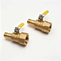 Robinet à bille en laiton, raccordement à sertir, PN16, 1/2in-1in, joint EPDM, OEM pour conduites d'eau potable directe