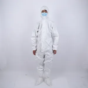 Peinture de protection de sécurité Non tissée de l'industrie alimentaire imperméable Type 5 6 vêtements de protection combinaison de travail jetable