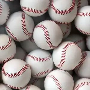 מקצועי ליגת סטנדרטי עור baseballs מותאם אישית לוגו אימון ספורט חיצוני סופטבול בייסבול למכירה