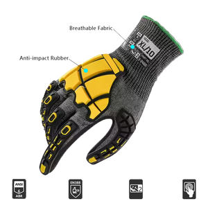 Luvas De Segurança Proteção De Campo Oilado Resistência Ao Corte TPR Mecânico Resistente Ao Impacto En388 Heavy Duty Mão A6 Anti Cut Luvas - Product Image 1