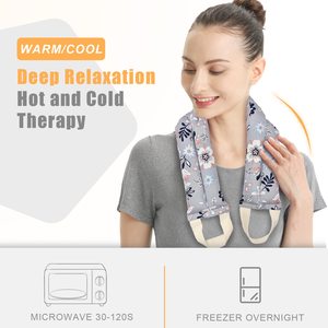Paquete de calor húmedo Compresa caliente cálida Envoltura para el cuello Bolsa ponderada Masaje Reutilizable Herbal Nature Calmante Paquete de calor portátil - Product Image 4