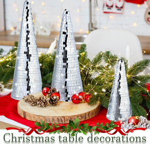 <b>Disco</b> <b>Ball</b> Desktop Decorations <b>Disco</b> Glass Mirror Christmas Tree for Xmas Party Ornaments - Product Image 3