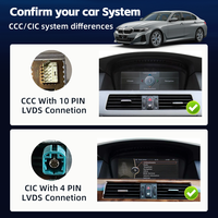 Écran sans fil CarPlay Linux 10,26 pouces 1600*600 pour BMW Série 3 5 E60 E61 E62 E63 E90 E91 E92 Autoradio Lecteur multimédia Stéréo