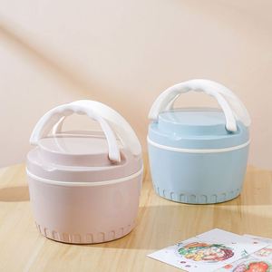 Double Layer Stainless Steel Thermal Lunch <b>Box</b> Insulated Anti-Scald Portable Handle Food <b>Storage</b> Container Set 1.2L 2.4L 4.8L - Product Image 6
