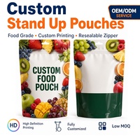 Op maat gemaakte bedrukte staande pouch voor gevriesdroogd fruit en bevroren bessenmix met hersluitbare ritssluiting, bulk voedselverpakking