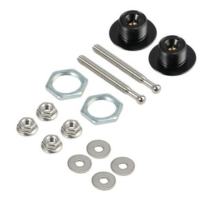 Cierres de capó miniatura de 25 mm y 30 mm con diseño de botón pulsador para modificación de coches de carreras con pestillo envolvente para capó - Product Image 2