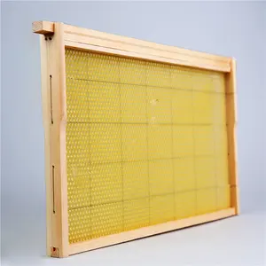 Langstroth-marco de madera para colmena, Marco con cable, con cera de abejas/base de plástico y marco sin montar para apicultura, 2020