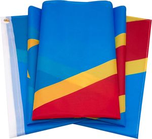 Venta al por mayor nuevo 3x5 pies República Democrática del <span class=keywords><strong>Congo</strong></span> 100% poliéster dos lados impreso bandera Banner - Product Image 2